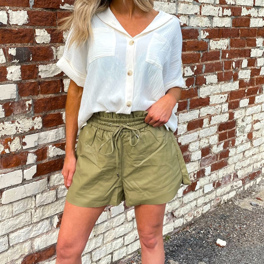 Faux Leather Shorts - NWOT - Boutique stock